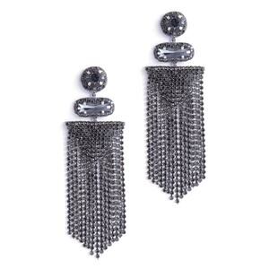 Deepa Gurnani Anvi Earrings Gunmetal